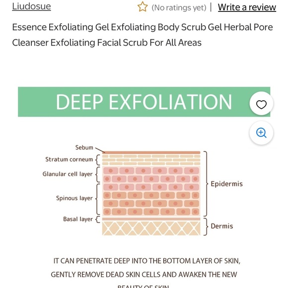 Essence Exfoliating Gel Exfoliating Body Scrub Herbal Pore Cleanser Exfoliating - Picture 2 of 9